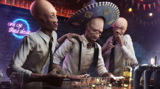 Drunk Aliens por Rafae Vallaperde - CG Challenge