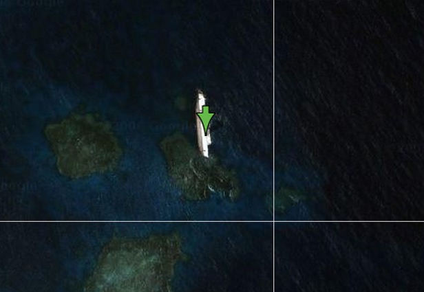 Criatura estranha no meio do mar gelado! #googlemaps #terror