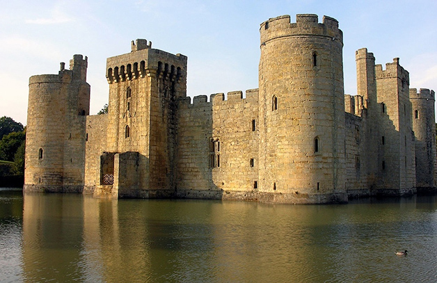 Castelo Bodiam em East Sussex, Inglaterra