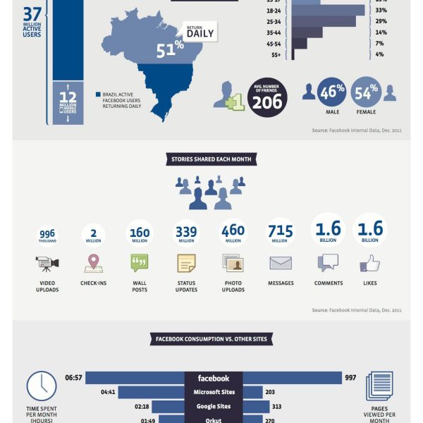 Infografico Facebook no brasil