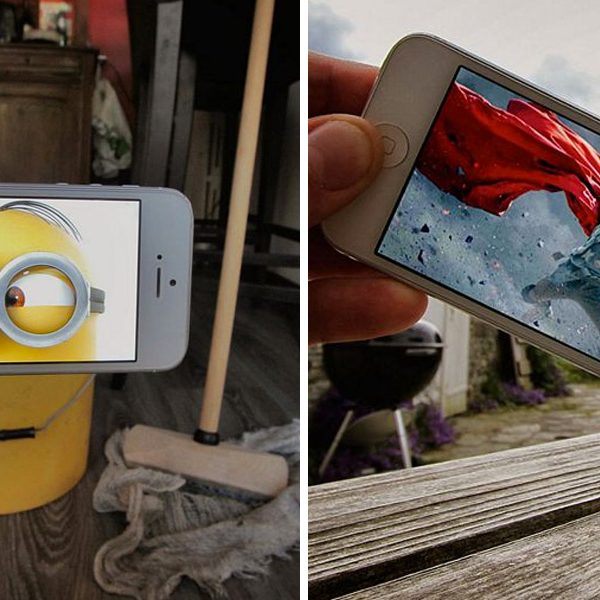 Artista coloca cenas de filmes interagindo com a vida real em fotos.