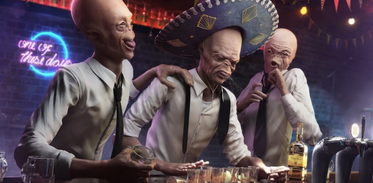 Drunk Aliens por Rafae Vallaperde - CG Challenge