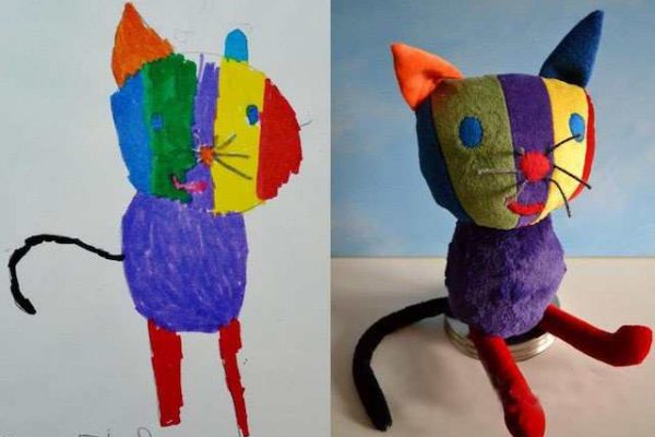 Mae cria pelucia com desenhos 15