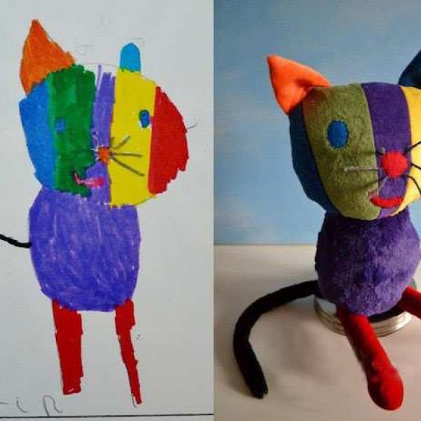 Mae cria pelucia com desenhos 15