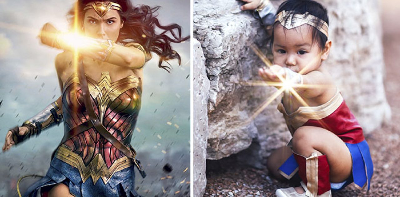 Mãe transforma sua filha em Mulher Maravilha em fotos encantadoras.