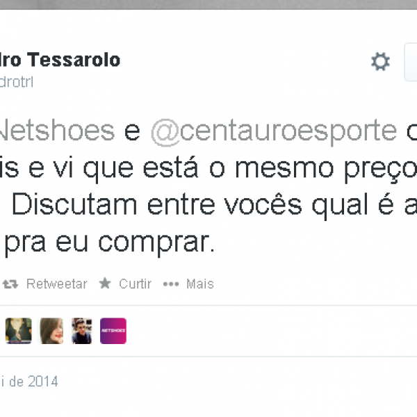 Netshoes e Centauro duelam por consumidor no Twitter