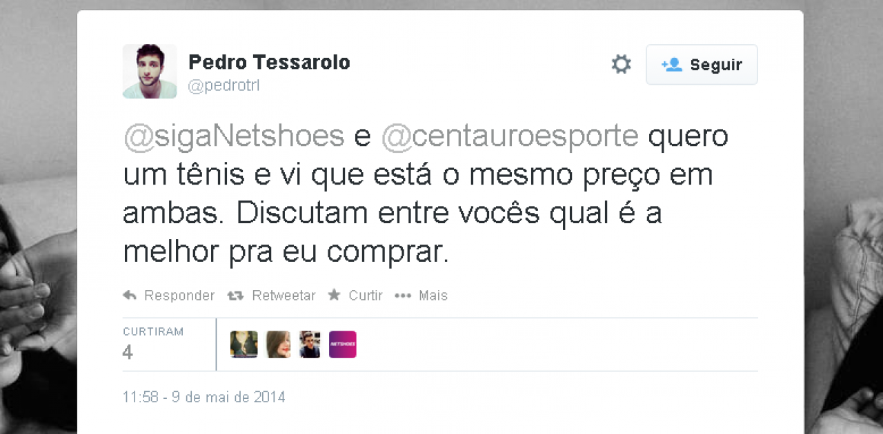 Netshoes e Centauro duelam por consumidor no Twitter