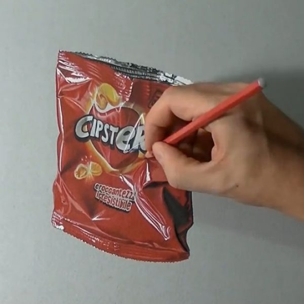 Passo a passo de uma pintura Hiper Realista de pacote de chips-4