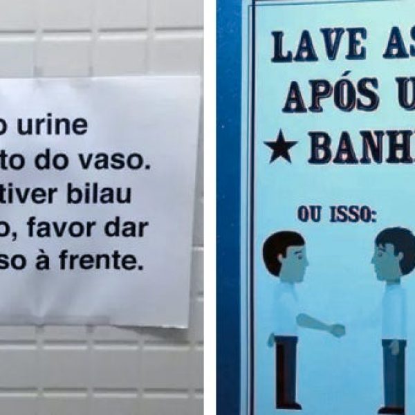 aviso de banheiro capa