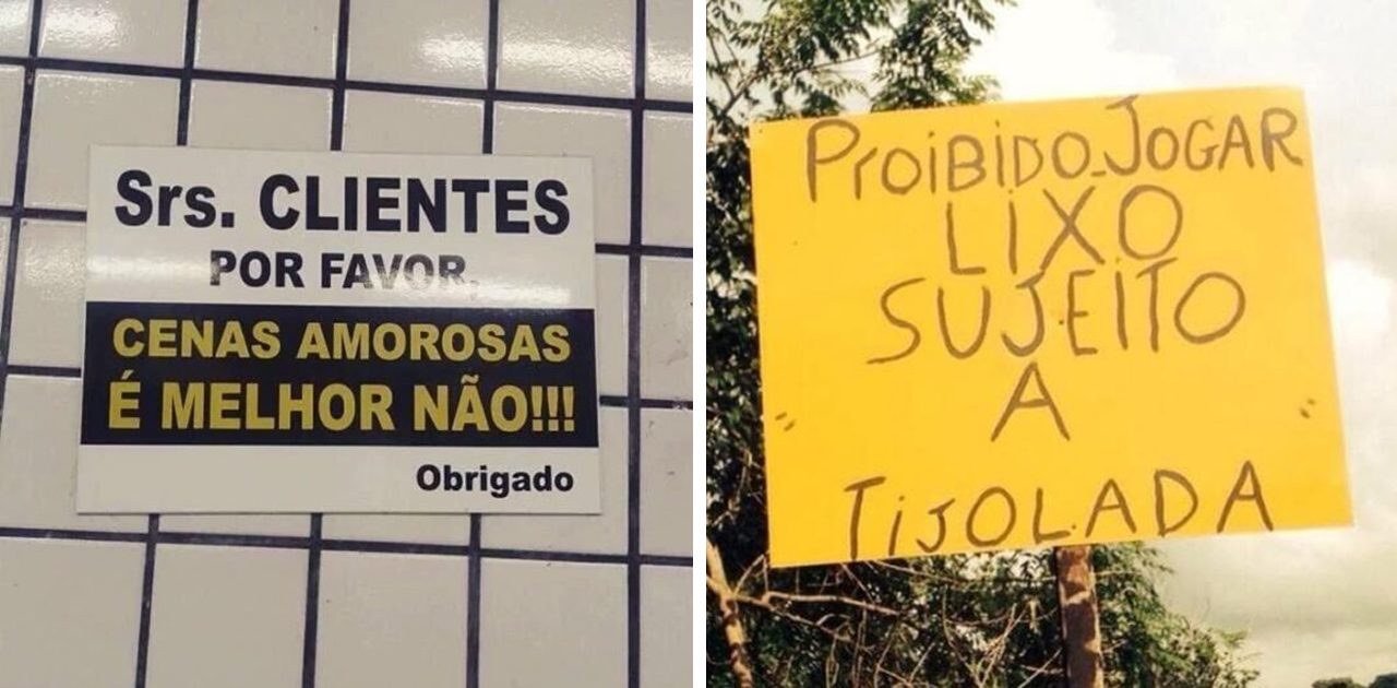 avisos engraçados