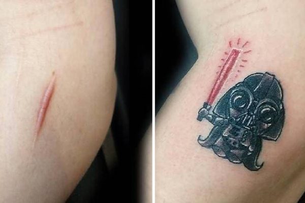 cicatriz com tattoo capa