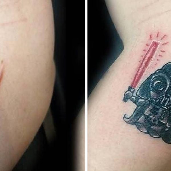 cicatriz com tattoo capa
