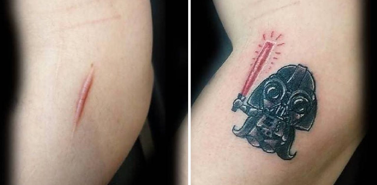 cicatriz com tattoo capa