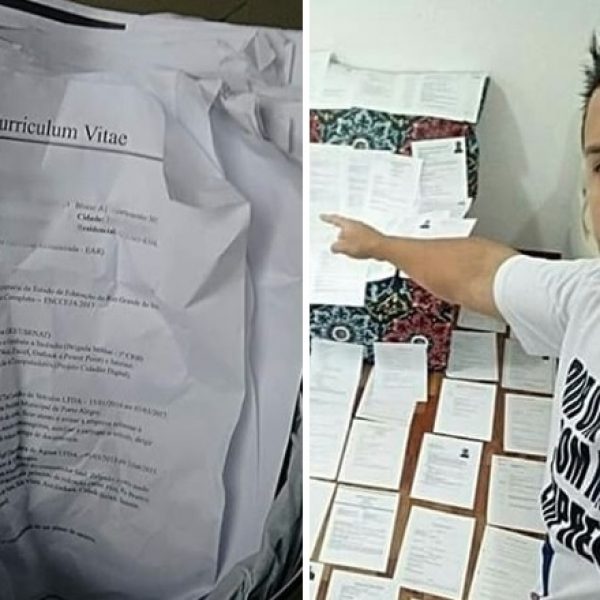 entrega currículos capa