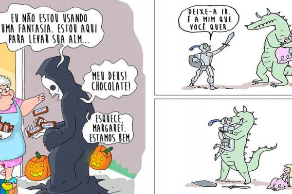 ilustração divertida capa