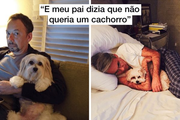 pais com cão capa