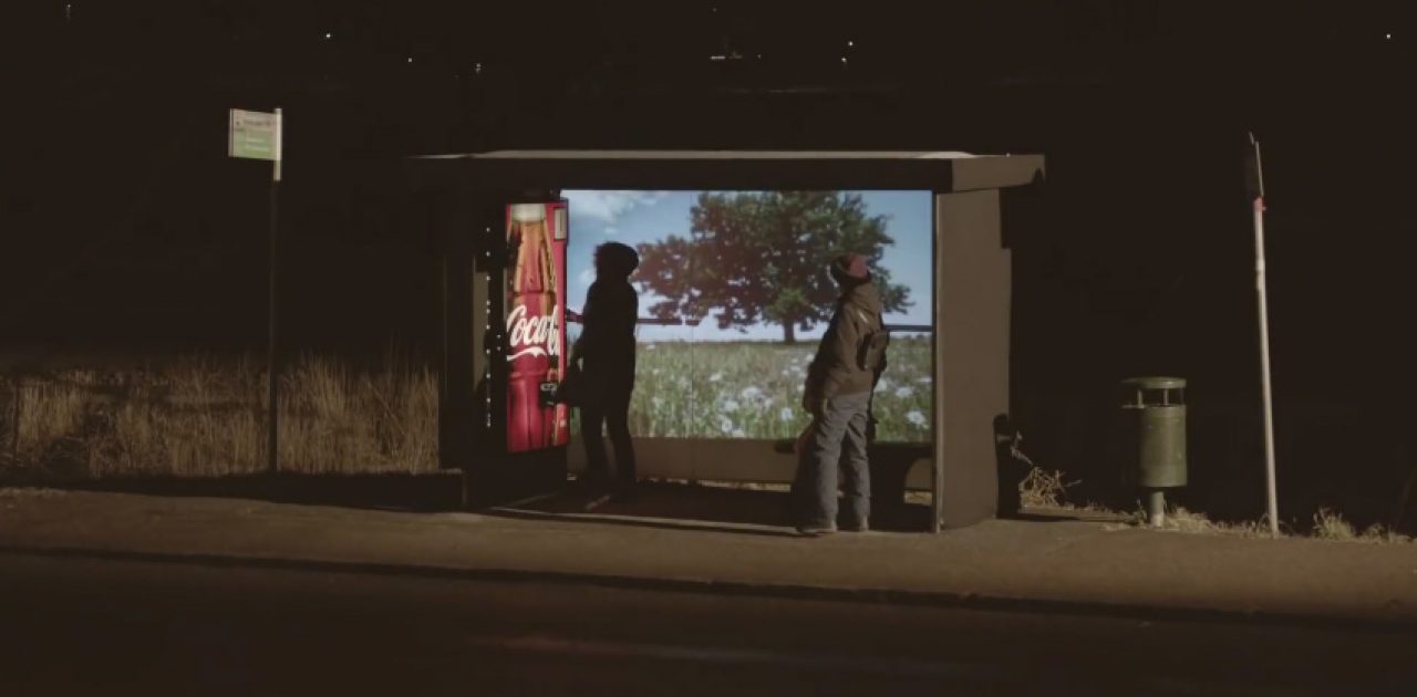 ponto de onibus coca cola