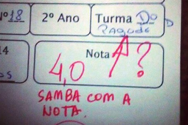 samba com a nota